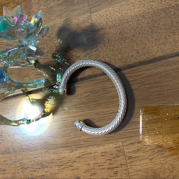 5⭐️ 925 Sterling Silver Heavy Cable Bracelet Cuff - Picture 5 of 6